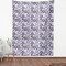 Ambesonne Purple and Black Fabric by The Yard, Scattered Round Big and Small with Mandala Inspired Design, Decorative Fabric for Upholstery and Home Accents, 3 Yards, Violet Black